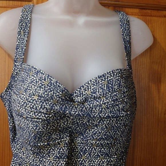 Bond-Eye Australia NAVY Blue Speckled Print One Piece Swimsuit D DD - Picture 3 of 9